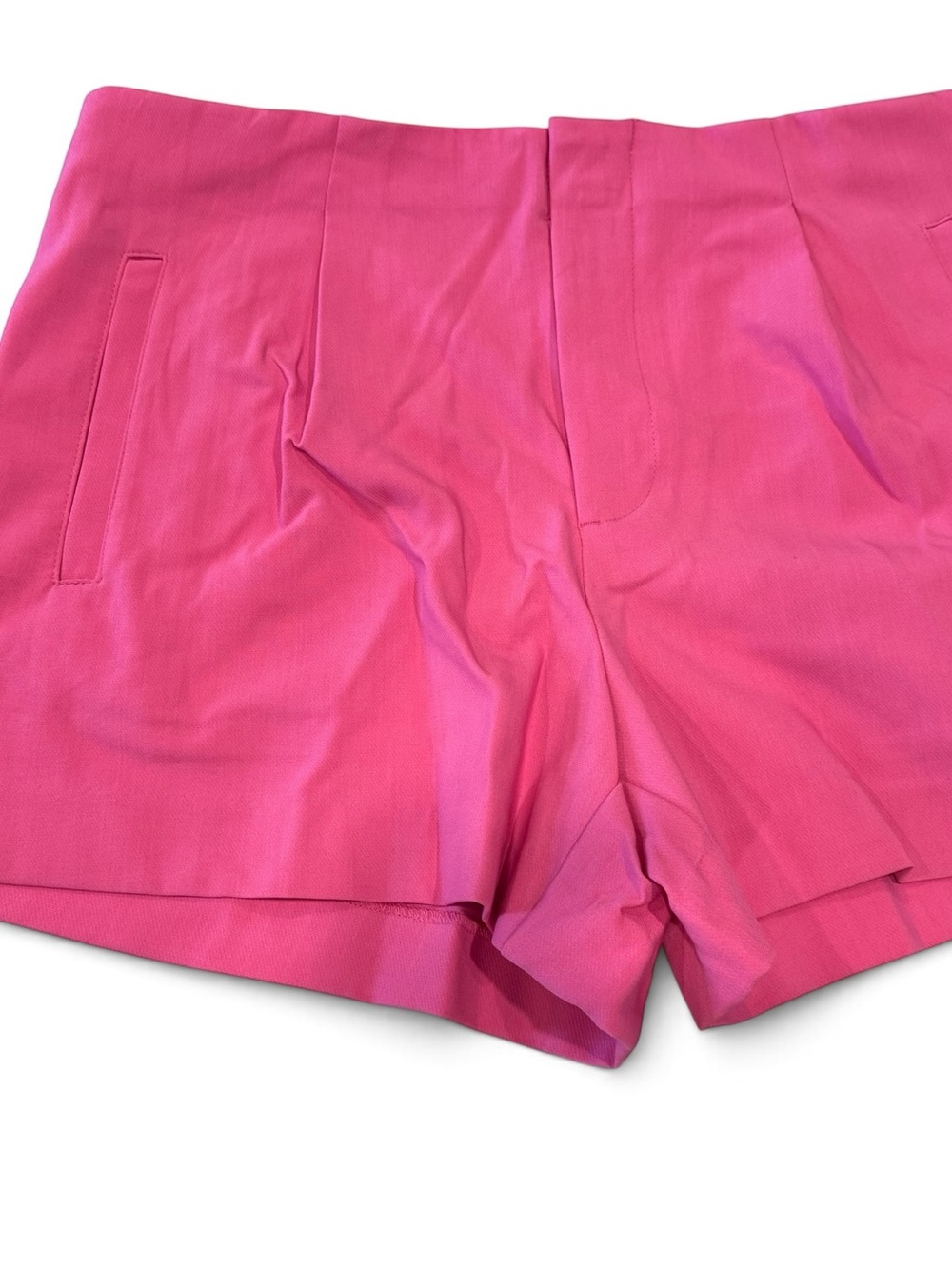 Women's High-Rise Pink Tailored Shorts
